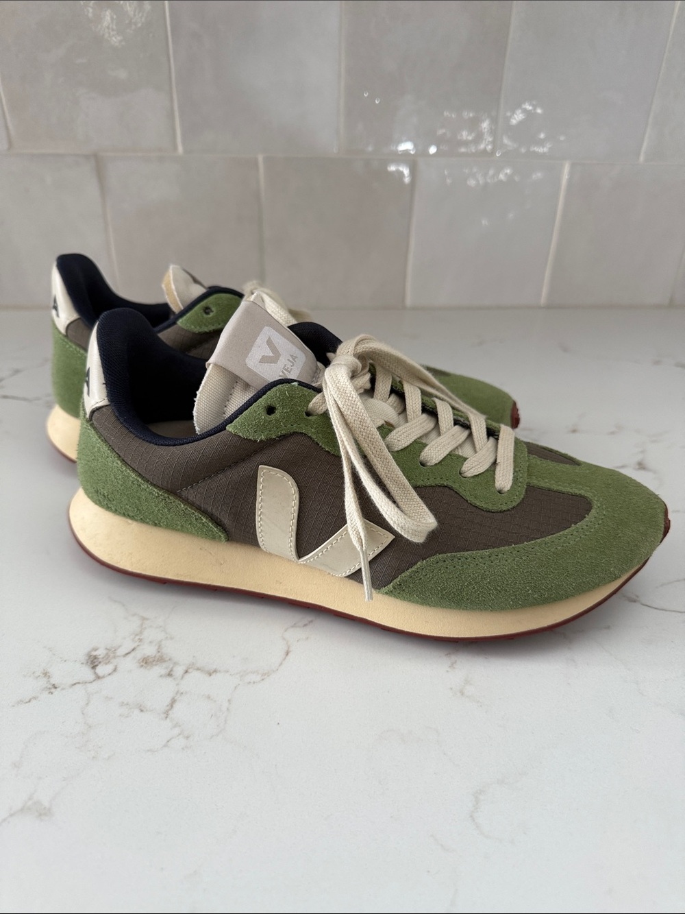 Veja Rio Branco Sneakers in Olive Green
